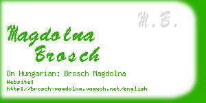 magdolna brosch business card